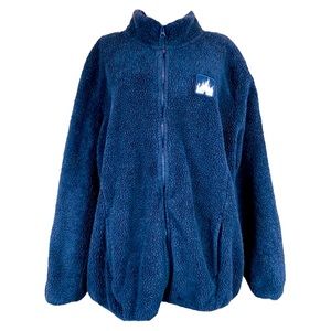 Disney Blue Sherpa Zip Up Disneyland Jacket 3X